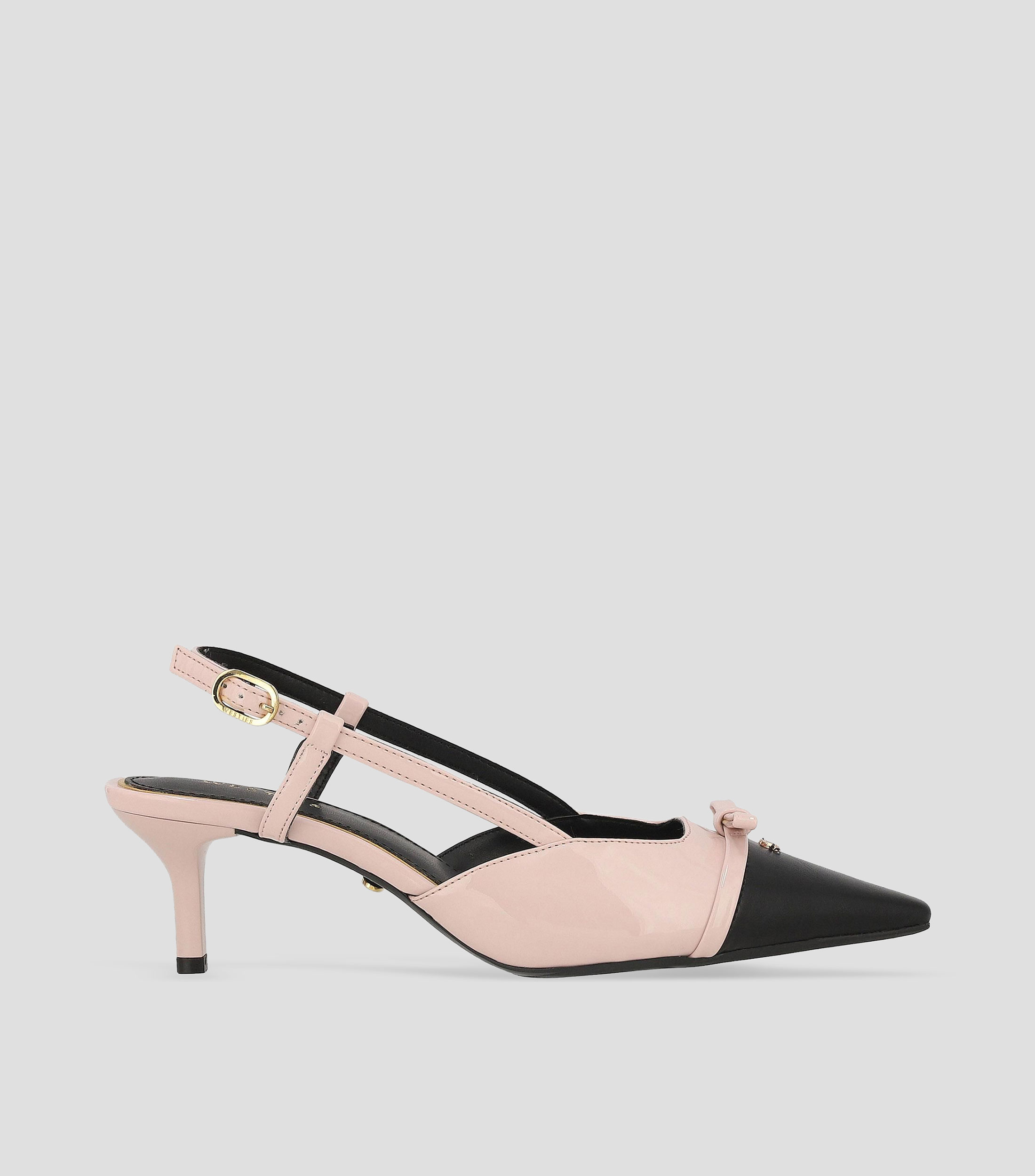 Zapatillas con tacón bajo de aguja Mujer